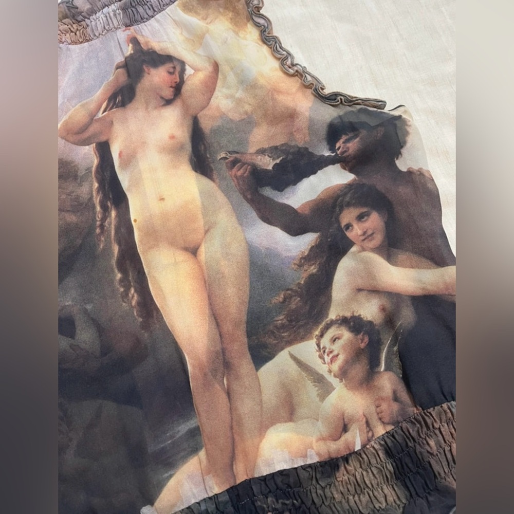 RARE Dolce & Gabbana 1993 Birth of Venus Chiffon High Neck Top - Picture 3 of 9